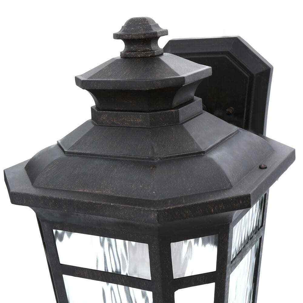 Home Decorators Waterton 1-Light Dark Ridge Bronze Outdoor Wall Lantern Sconce