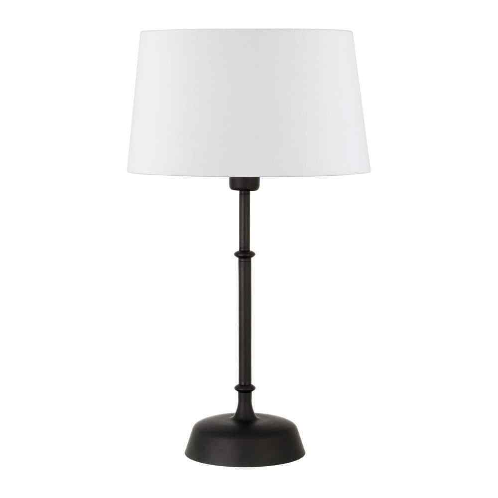Meyer&Cross Derek 24 in. Blackened Bronze Table Lamp with Fabric Shade TL0468