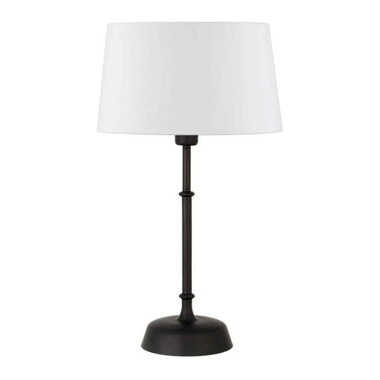 Meyer&Cross Derek 24 in. Blackened Bronze Table Lamp with Fabric Shade TL0468
