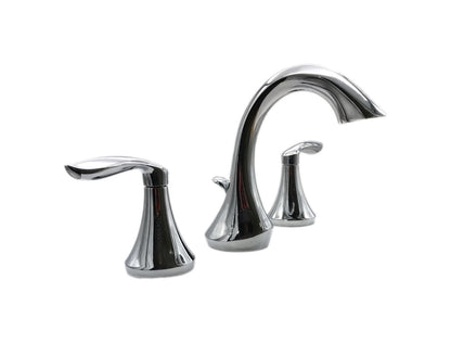 MOEN Eva 8 in. Widespread 2-Handle High-Arc Bathroom Faucet Trim Kit in Chrome