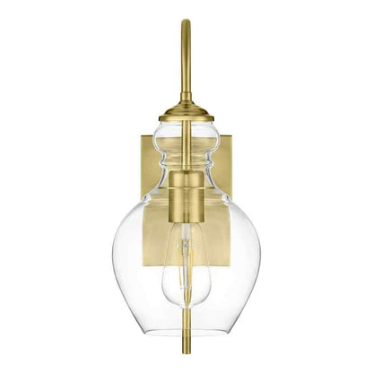 Home Decorators Collection Bakerston 1-Light Brushed Brass Wall Sconce