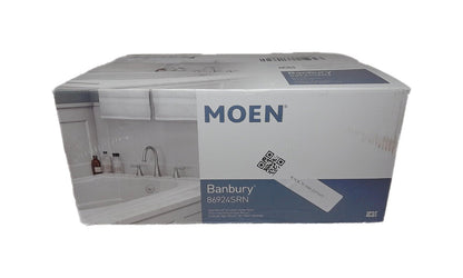 MOEN Banbury 2-Handle Deck-Mount Roman Tub Faucet Brushed Nickel with valve