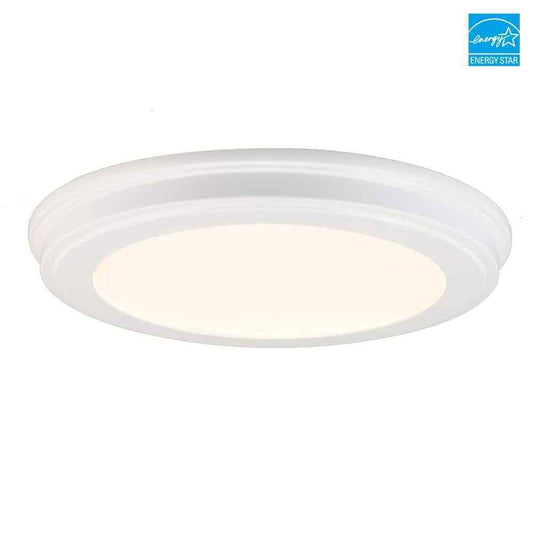 Commercial Electric 13 in. White Selectable LED Flush Mount JJU3011L-2/WHT