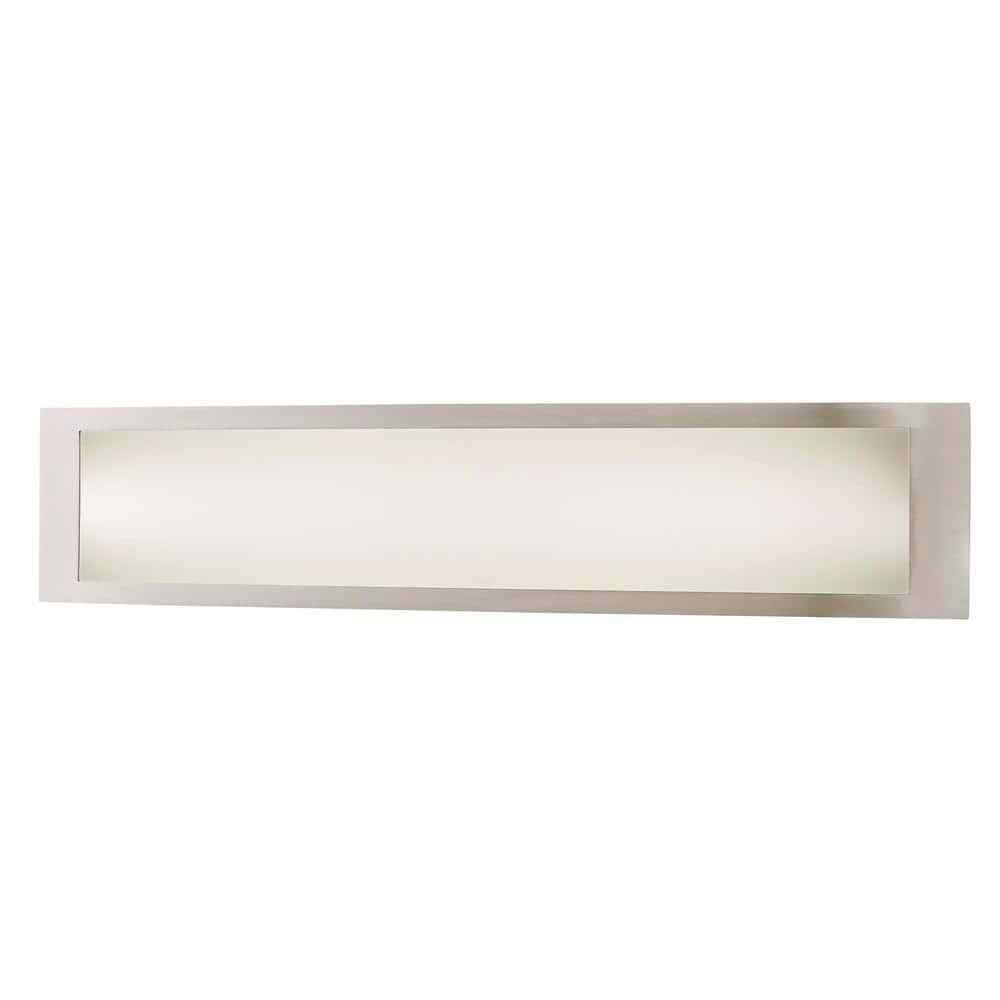 Hampton Bay Woodbury 24.6 in. Brushed Nickel Integrated LED Bathroom Light Bar