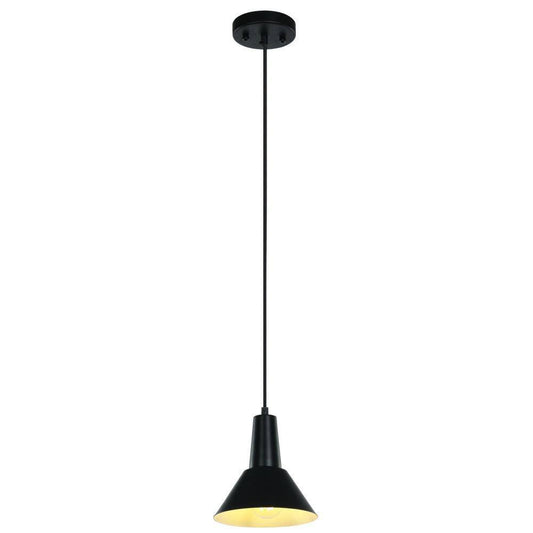 Ledpax Technology Danbury 1-Light Mini Kitchen Island Matte Black Pendant