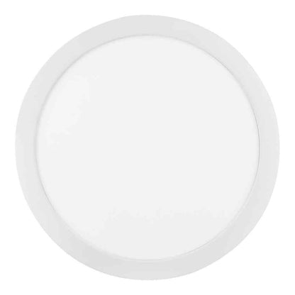 Commercial Electric 19 in. 5CCT Selectable LED Flush Mount Matte White 2-Pack