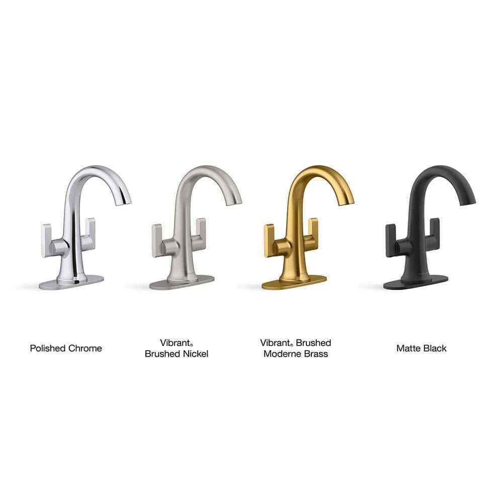 KOHLER Setra Single Hole 2-Handle Monoblock Bathroom Faucet in Brushed Nickel