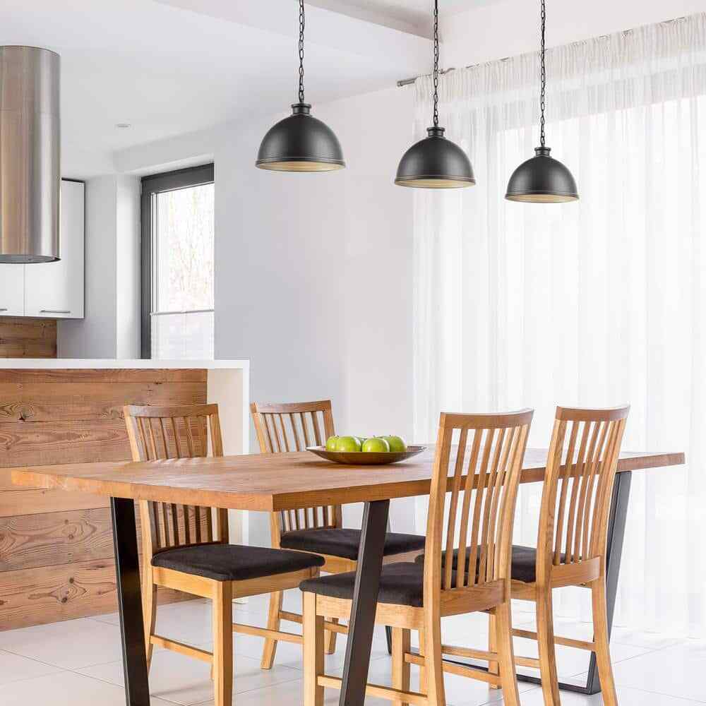 Hampton Bay Talullah 1-Light Oil Rubbed Bronze Pendant Lighting w/ Gold Interior