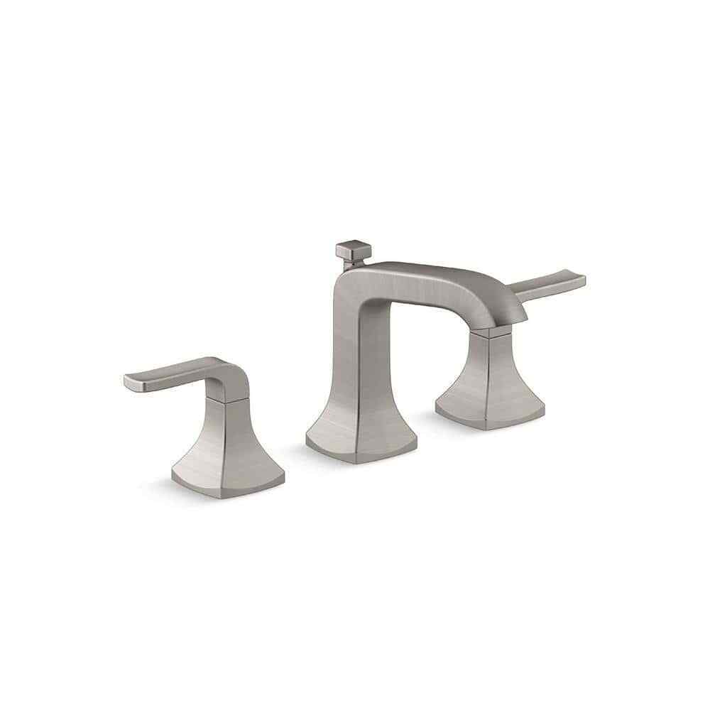 KOHLER Rubicon 8 in. Widespread 2-Handle Bathroom Faucet in Brushed Nickel