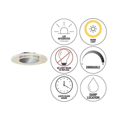 Artika Essence Disk 13 in. Chrome Modern LED Flush Mount Ceiling Light