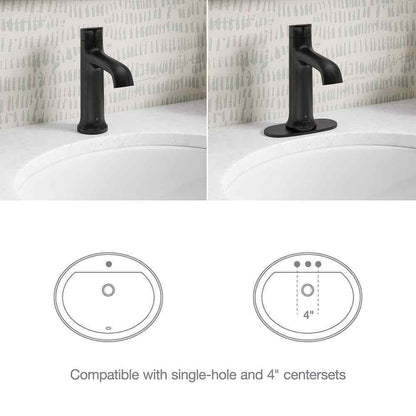 KOHLER Mistos Powered Touchless Single Hole Bathroom Faucet in Matte Black