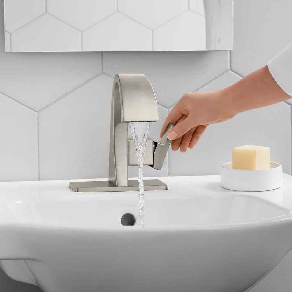 KOHLER Katun Single Hole 1-Handle Bathroom Faucet in Vibrant Brushed Nickel