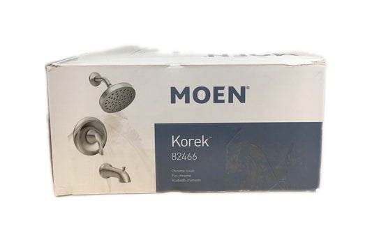 MOEN Korek Single-Handle 1-Spray Tub and Shower Faucet in Chrome Valve Included