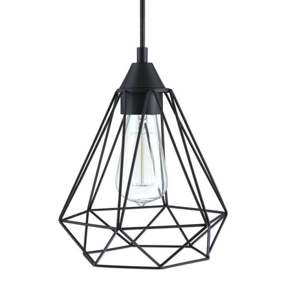 Hukoro Alfa 1-Light Cage Mini Pendant Light with Matte Black Finish F51381-BK