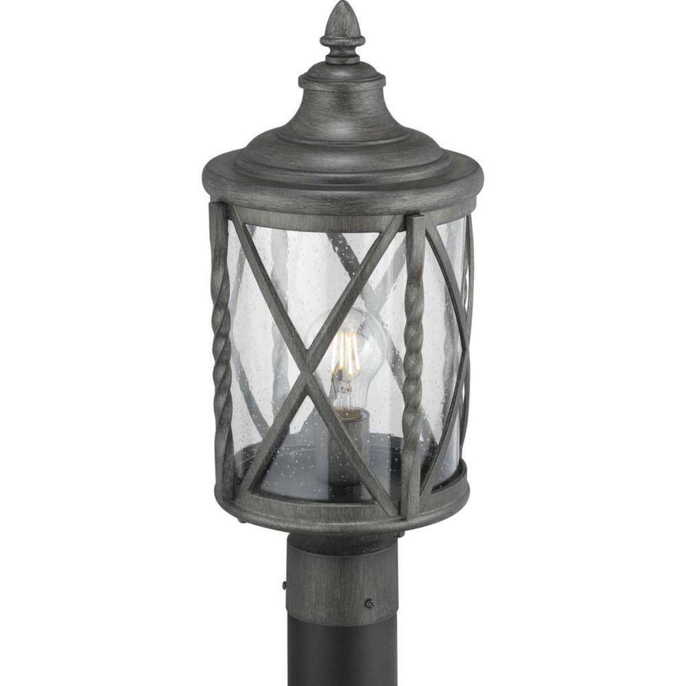 Home Decorators Walcott Manor 1-Light Antique Pewter Outdoor Transitional Post