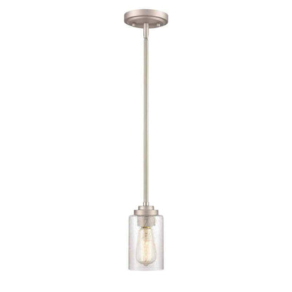 Millennium Lighting Moven 1-Light 5 in. Satin Nickel Hardwired Mini-Pendant