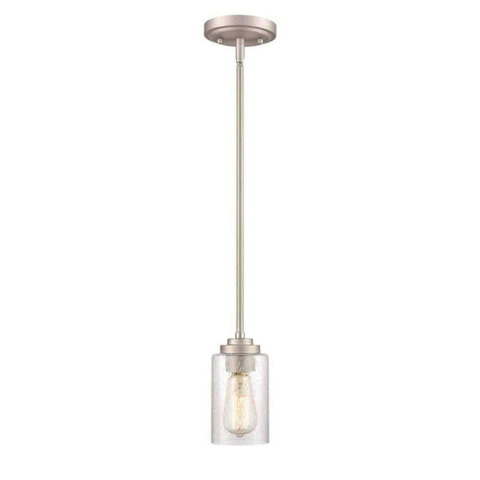 Millennium Lighting Moven 1-Light 5 in. Satin Nickel Hardwired Mini-Pendant