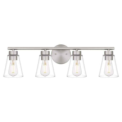 Hampton Bay Eastburn 28.13 in. 4-Light Brushed Nickel Vanity Light
