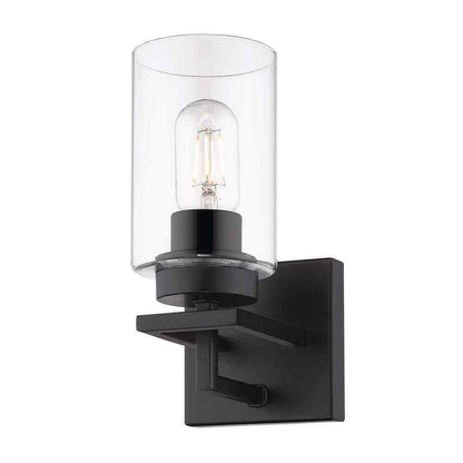 Golden Lighting Tribeca 4.5 in. 1-Light Black w/ Black Accents Bath Vanity Light