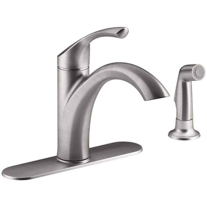 KOHLER Mistos Single-Handle Standard Kitchen Faucet w/ Side Sprayer