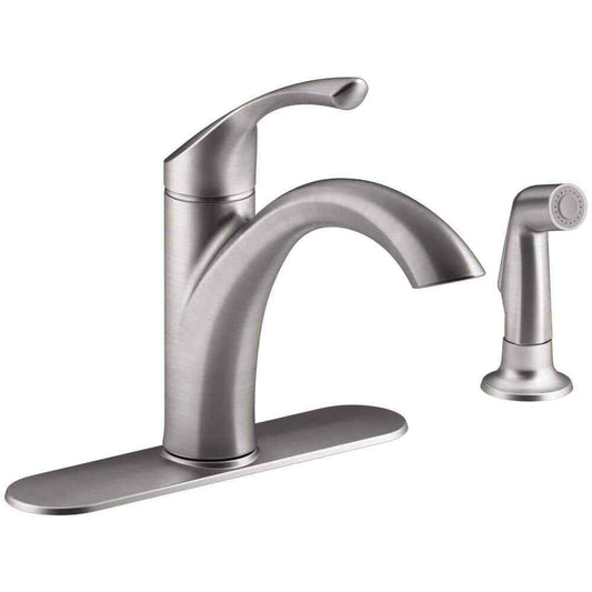 KOHLER Mistos Single-Handle Standard Kitchen Faucet w/ Side Sprayer