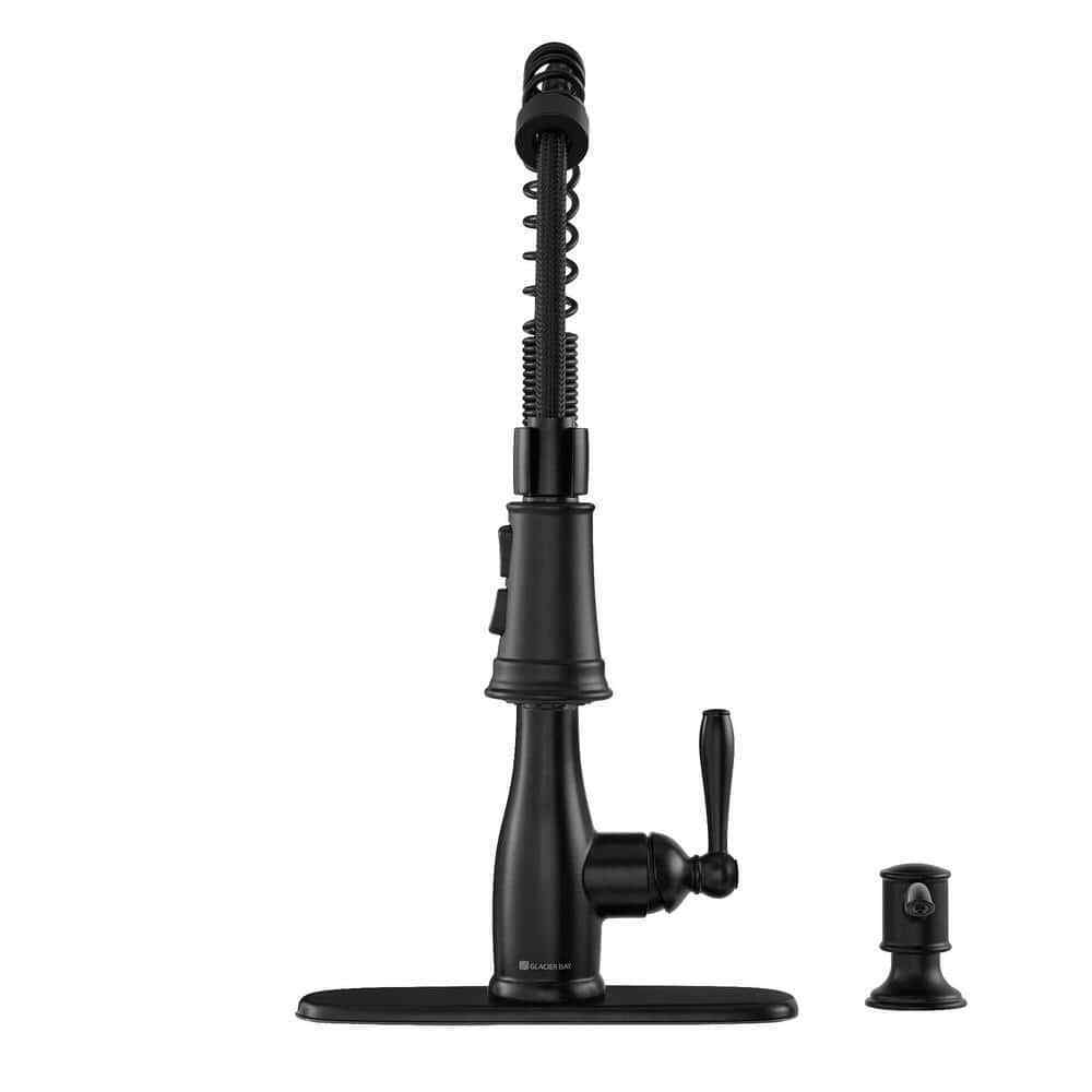 Glacier Bay Mandouri Single-Handle Spring Neck Pull-Down Sprayer Kitchen Faucet