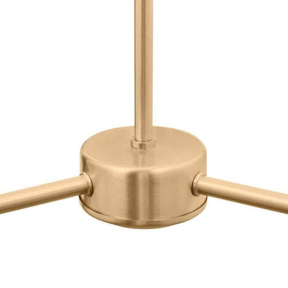 Hampton Bay Florabelle 3-Light Chandelier Antique Gold Clear Globe Glass Shades