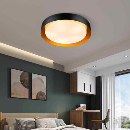 EDISLIVE Victor 23.6 in. 5-Light Minimalist Black Flush Mount 81010000039408