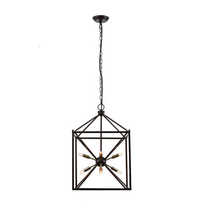 LAZZUR Touques 16 in. 8-Light Modern Matte Oil Rubbed Bronze Pendant