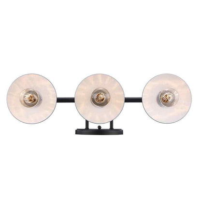 Hampton Bay Glenhurst 25 in. 3-Light Farmhouse Black Bathroom Vanity Light