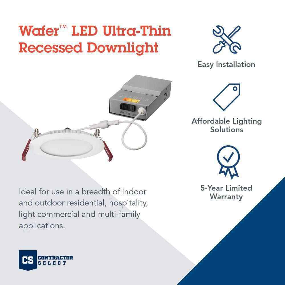 Lithonia Lighting 6 in. Wafer Oil-Rubbed Bronze Selectable LED Recessed Kit