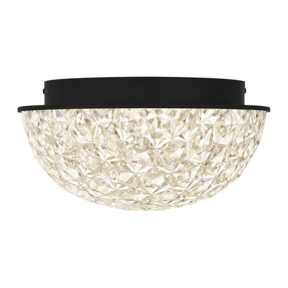 Home Decorators Ellis Place Matte Black LED Round Flush Mount Ceiling Light