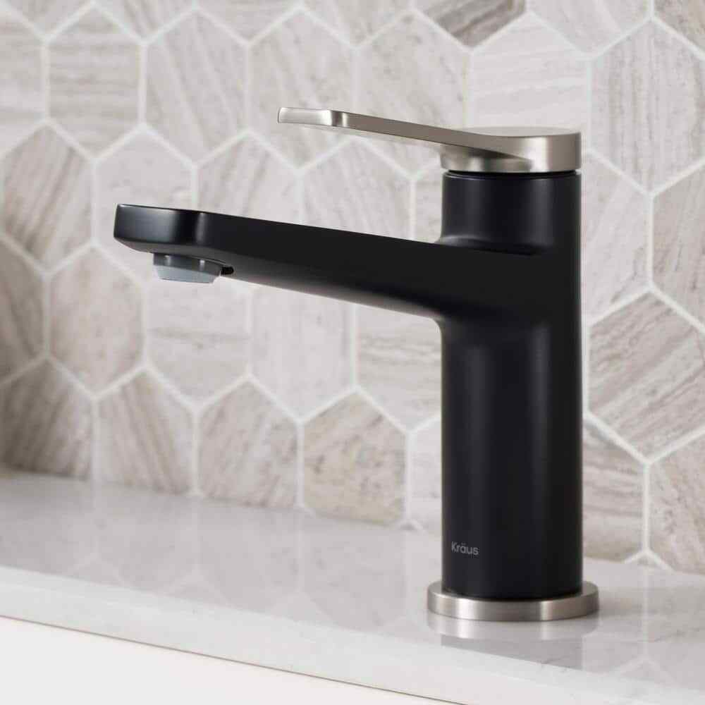 KRAUS Indy Single Hole Single-Handle Basin Bathroom Faucet