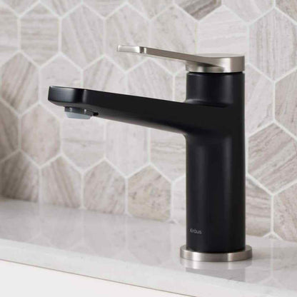 KRAUS Indy Single Hole Single-Handle Basin Bathroom Faucet