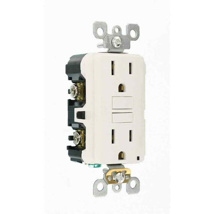 Leviton 15 Amp 125-Volt Duplex Self-Test Slim GFCI Outlet White 4-Pack