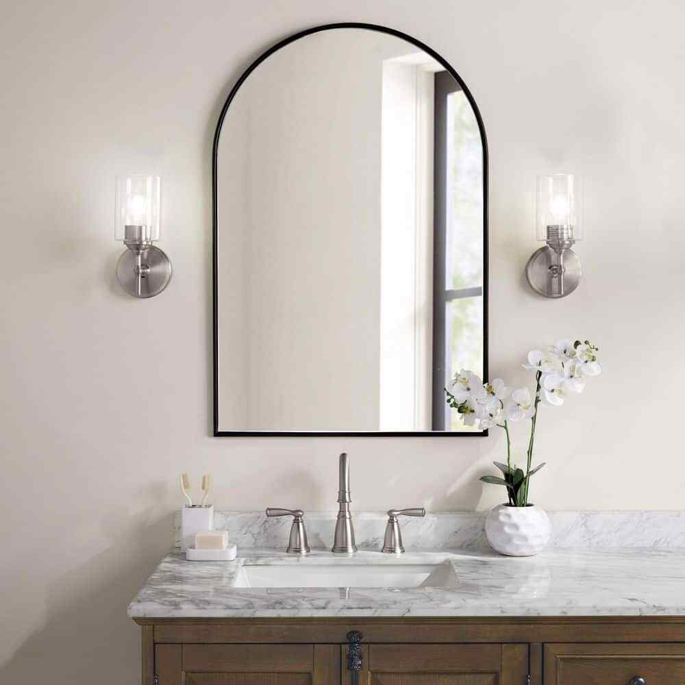 Home Decorators Ayelen 1-Light Brushed Nickel Indoor Wall Sconce