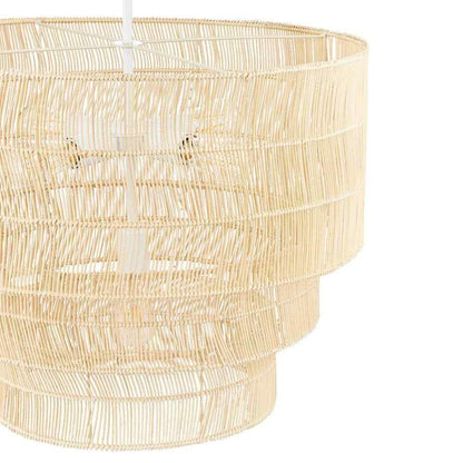 Hampton Bay Sessions 5-Light Brown Tiered Rattan Pendant