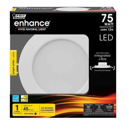 Feit Electric 6 " 75W Equivalent 3000K Bright White Dimmable LED Recessed Light