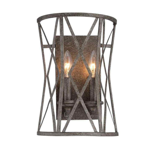 Millennium Lighting 2-Light Antique Silver Mini Pendan Wall Lightt