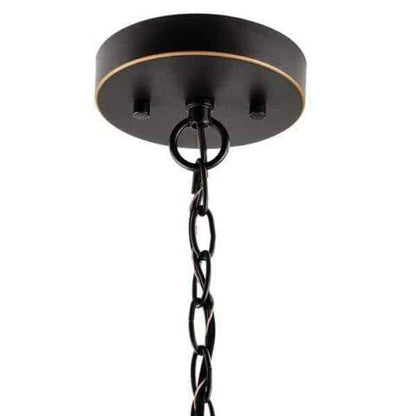 Hampton Bay Talullah 1-Light Oil Rubbed Bronze Pendant Lighting w/ Gold Interior