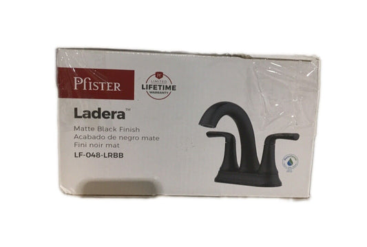Pfister Ladera 4 in. Centerset 2-Handle Bathroom Faucet in Matte Black