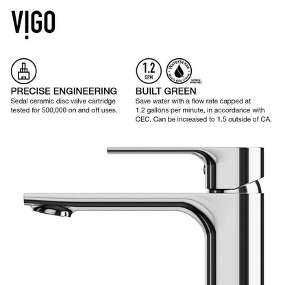 VIGO Norfolk Single Handle Single-Hole Bathroom Vessel Faucet in Chrome