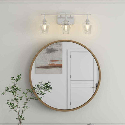 Pia Ricco 3-Lights Brush Nickle Wall Mount Vanity Light 1Jy-LP118881101