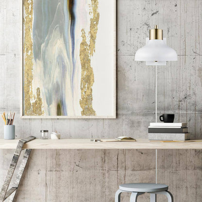 Globe Electric Campbell White and Brass Swing Arm Wall Sconce