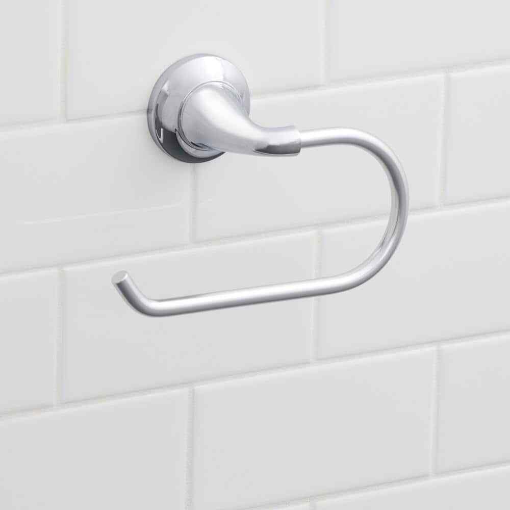 Glacier Bay Constructor Single Post Toilet Paper Holder in Chrome 20118-2001