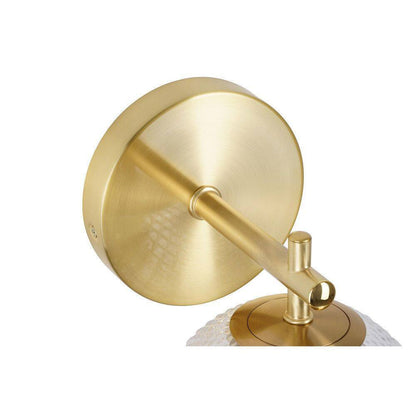 Hampton Bay Walsh 1-Light Brass Wall Sconce Light with Prismatic Glass Shade
