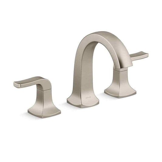 KOHLER Rubicon 8 in. Widespread 2-Handle High Arc Bathroom Faucet Brushed Nickel