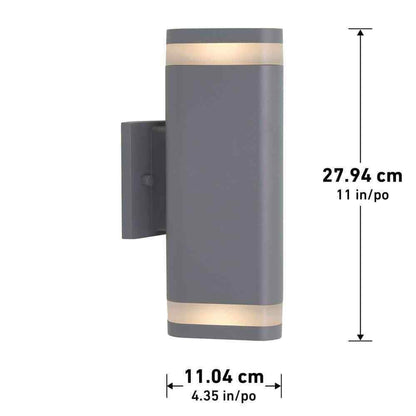 Artika Scintilly Gray Modern Outdoor Hardwired Light Wall Lantern Sconce