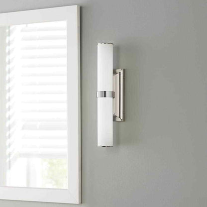 Home Decorators Rolande 60-Watt Equivalent Polished Nickel LED Vanity Light