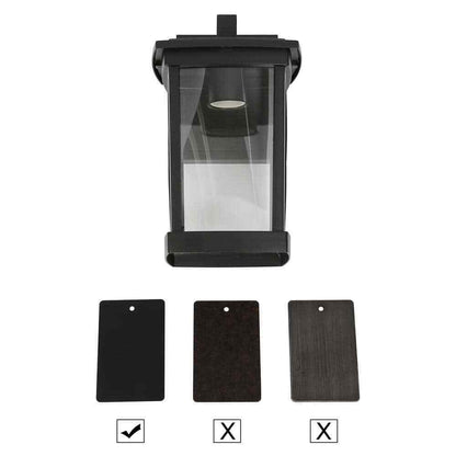 LNC Modern Black Outdoor Lantern Sconce with Clear Glass Shade 1-Light 2-pack